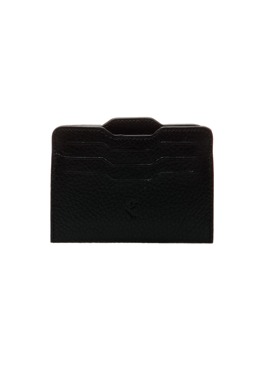 Black Cow Leather Card Holder - 2
