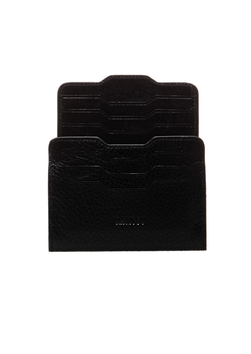 Black Cow Leather Card Holder - 3