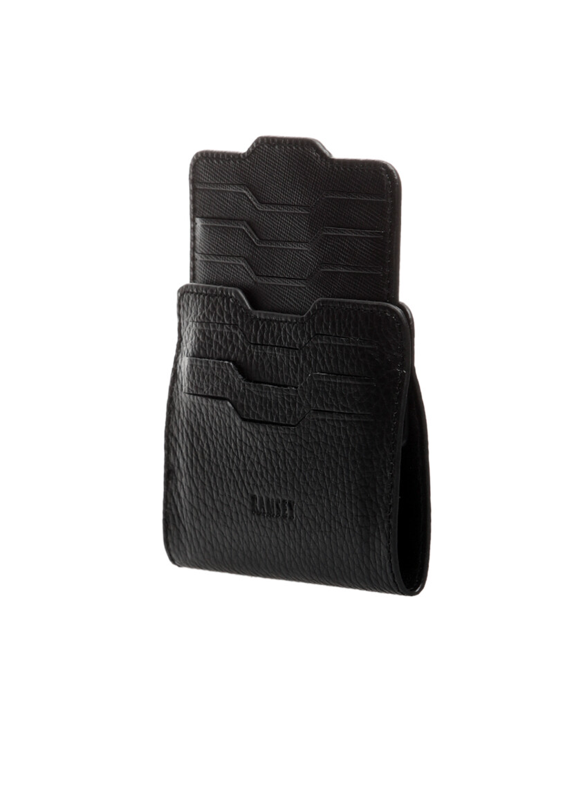 Black Cow Leather Card Holder - 4