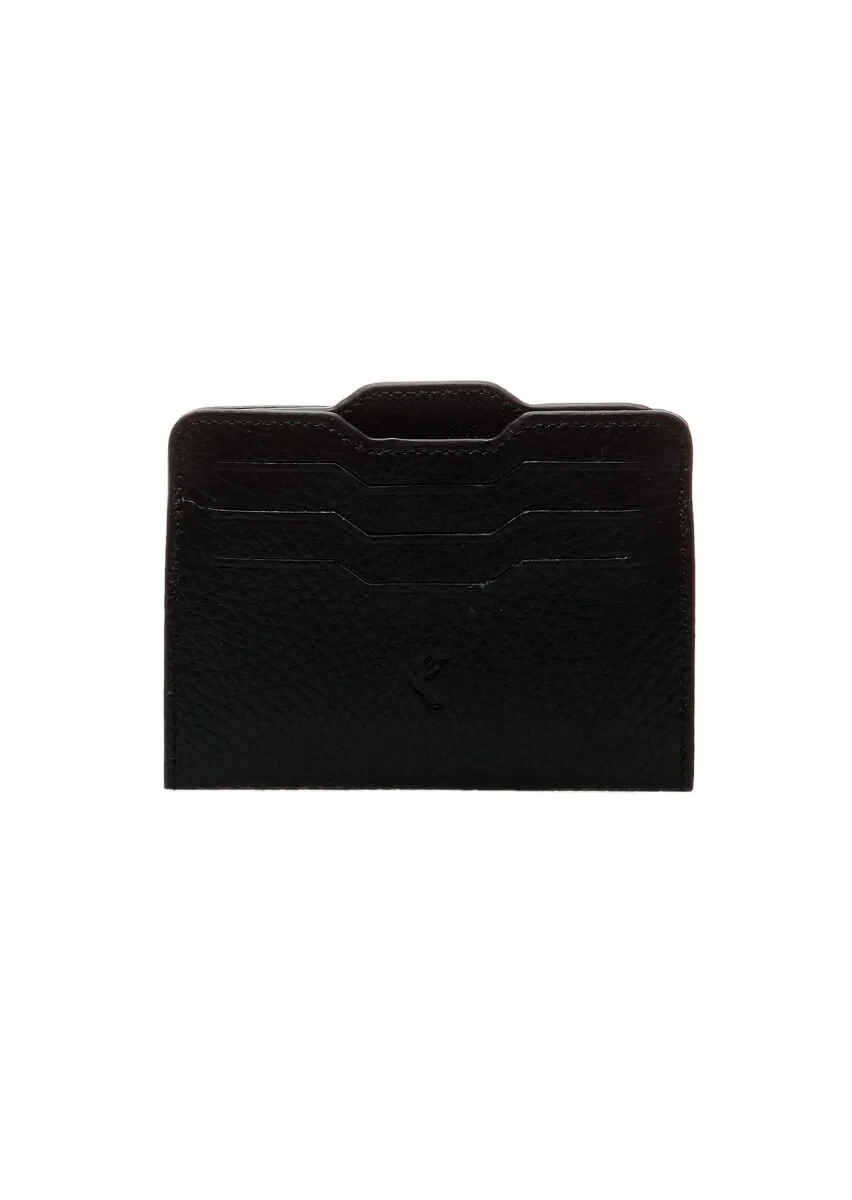 Black Cow Leather Card Holder - 2