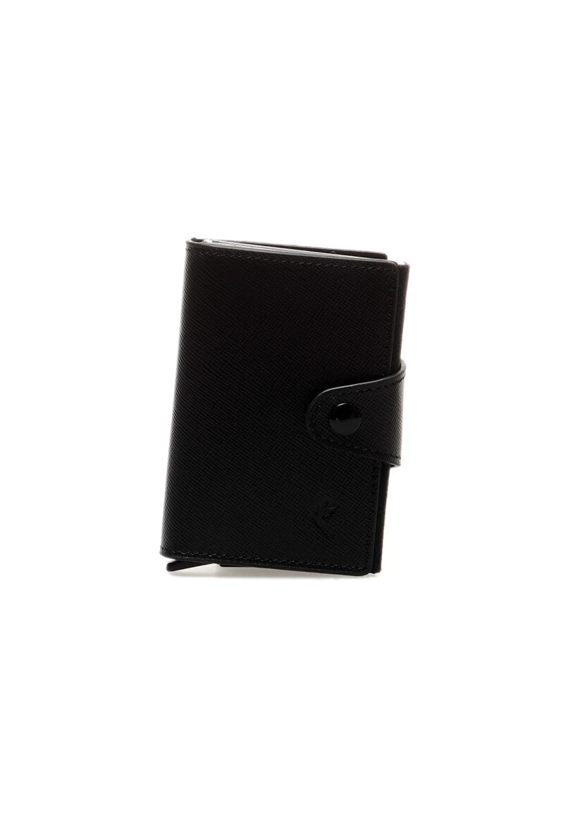 Black Cow Leather Card Holder - 1