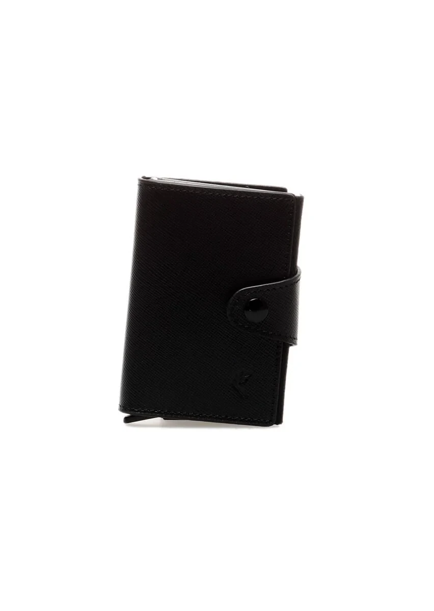 Black Cow Leather Card Holder - 1