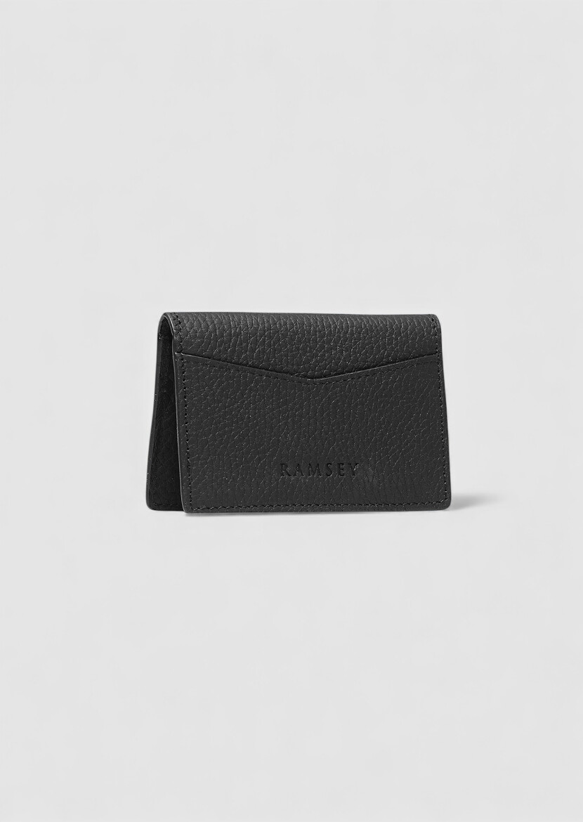 Black Cow Leather Card Holder - 1