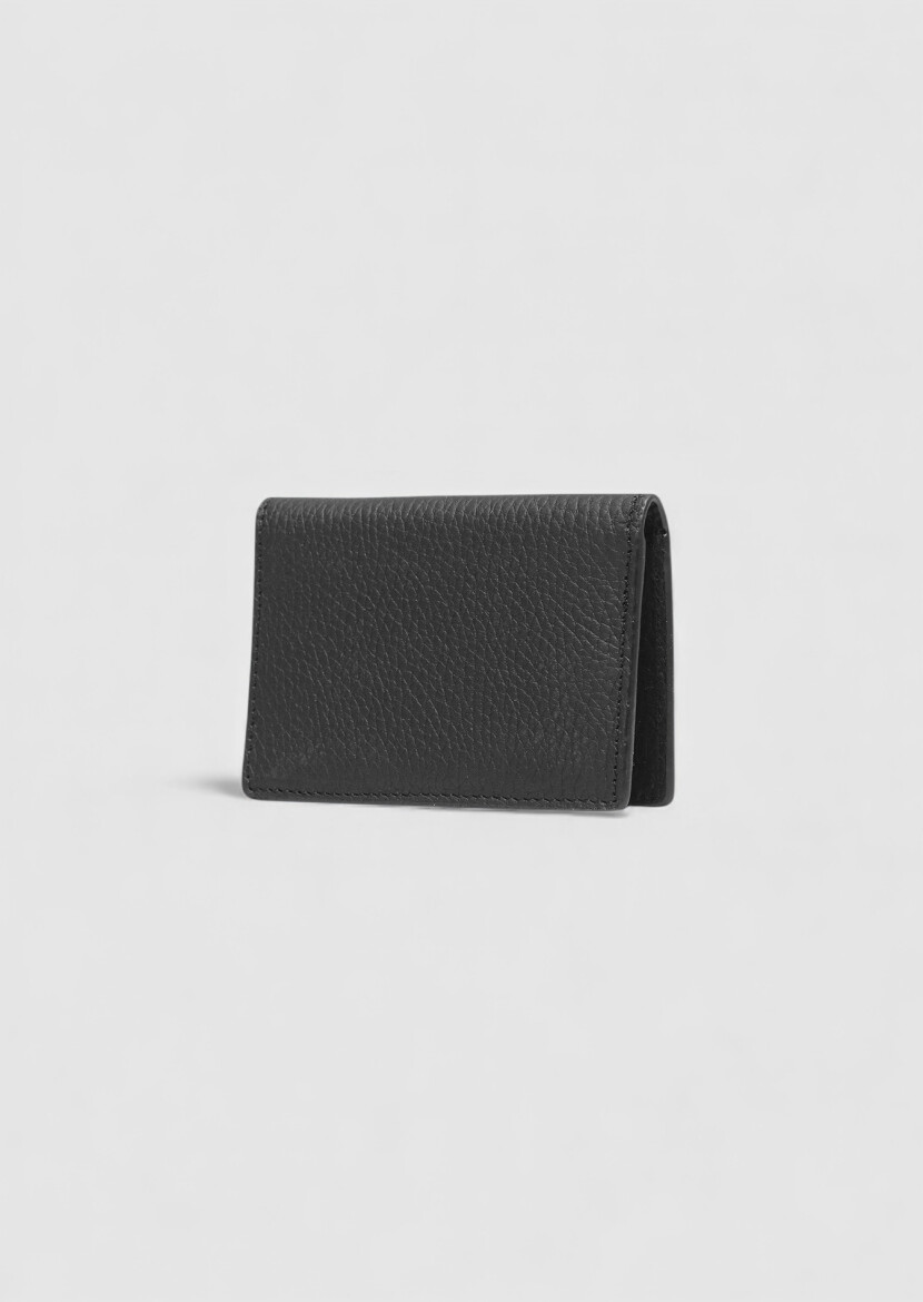 Black Cow Leather Card Holder - 3