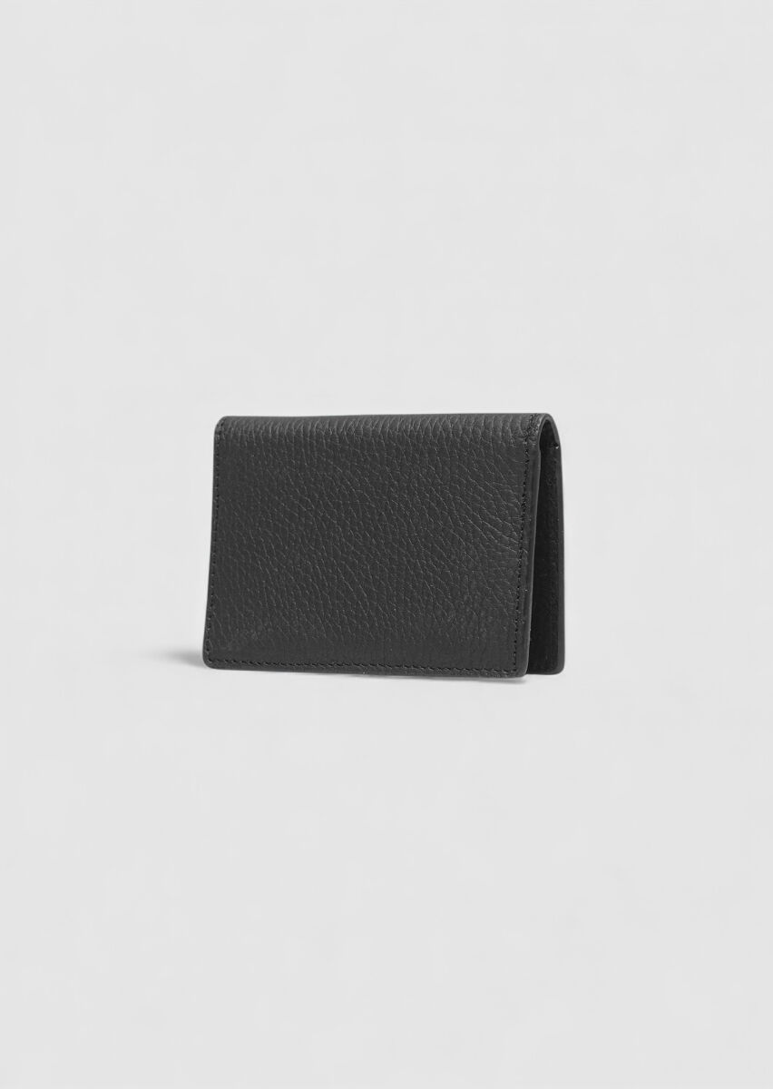 Black Cow Leather Card Holder - 3
