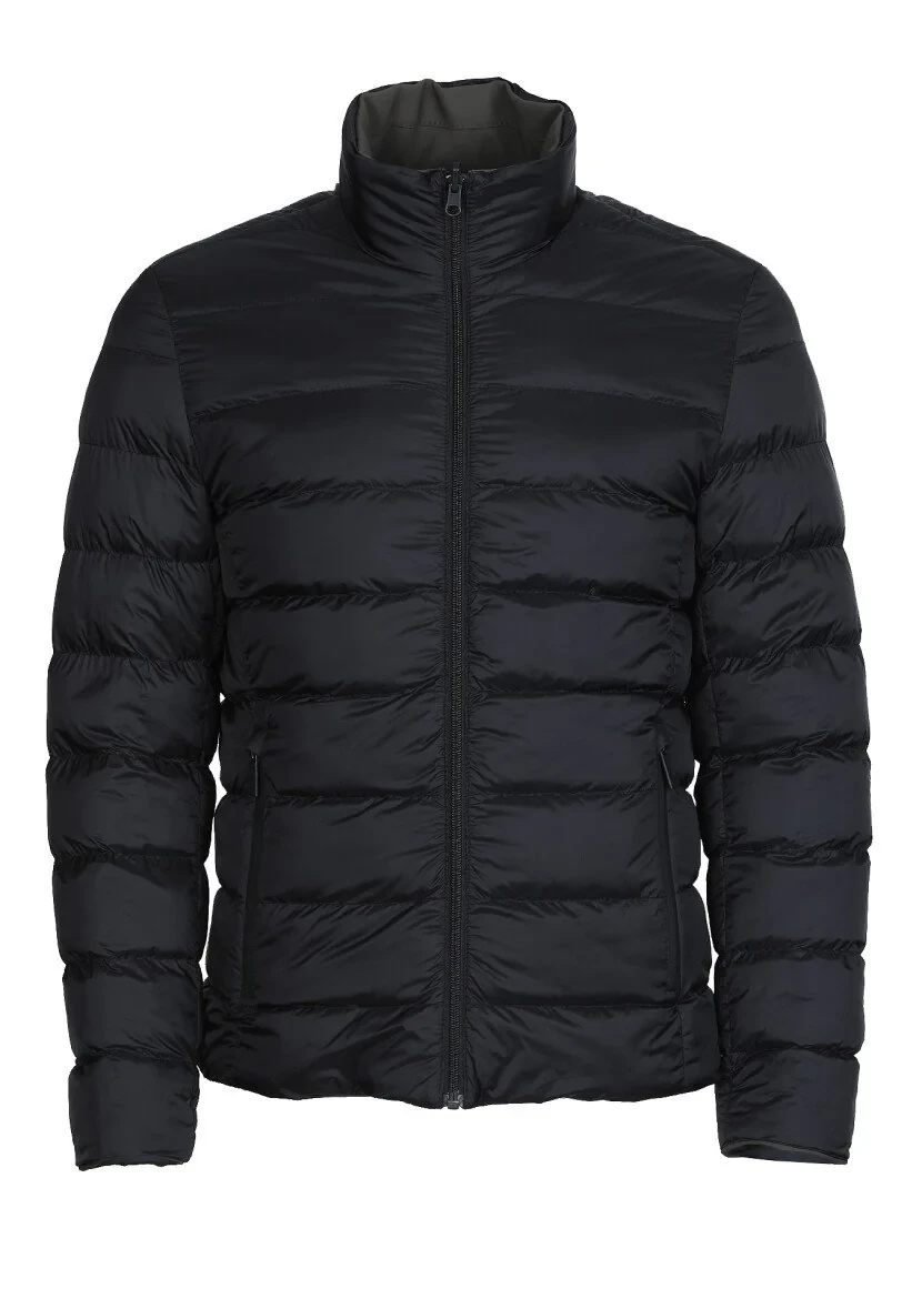 Black Double-Sided Weaving Coat - 7
