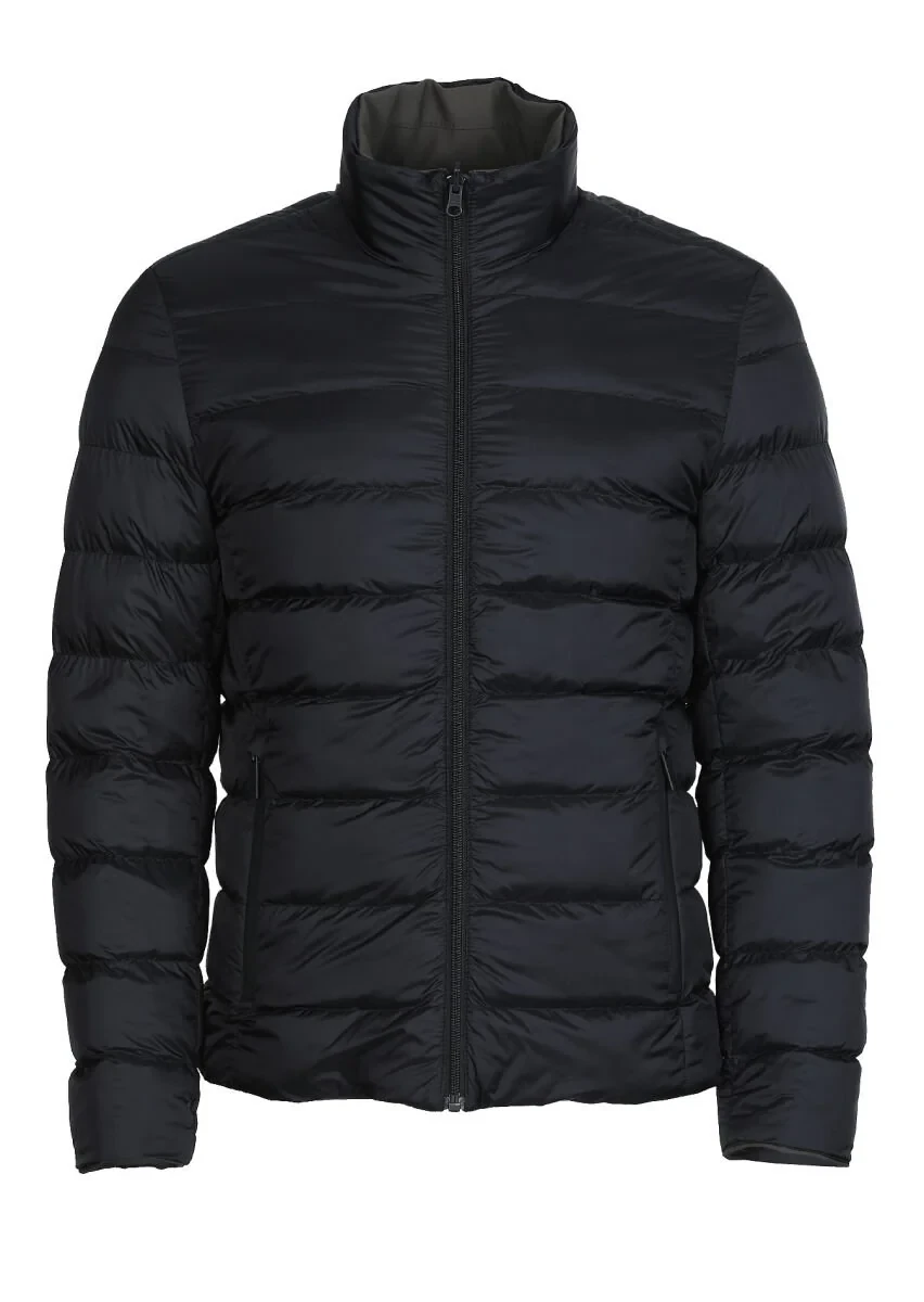 Black Double-Sided Weaving Coat - 7