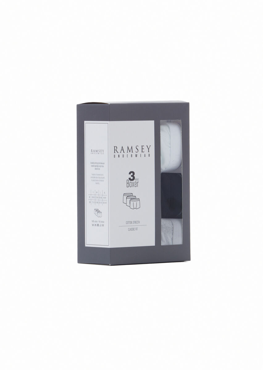 Black-Gray-White Boxer Set - 8