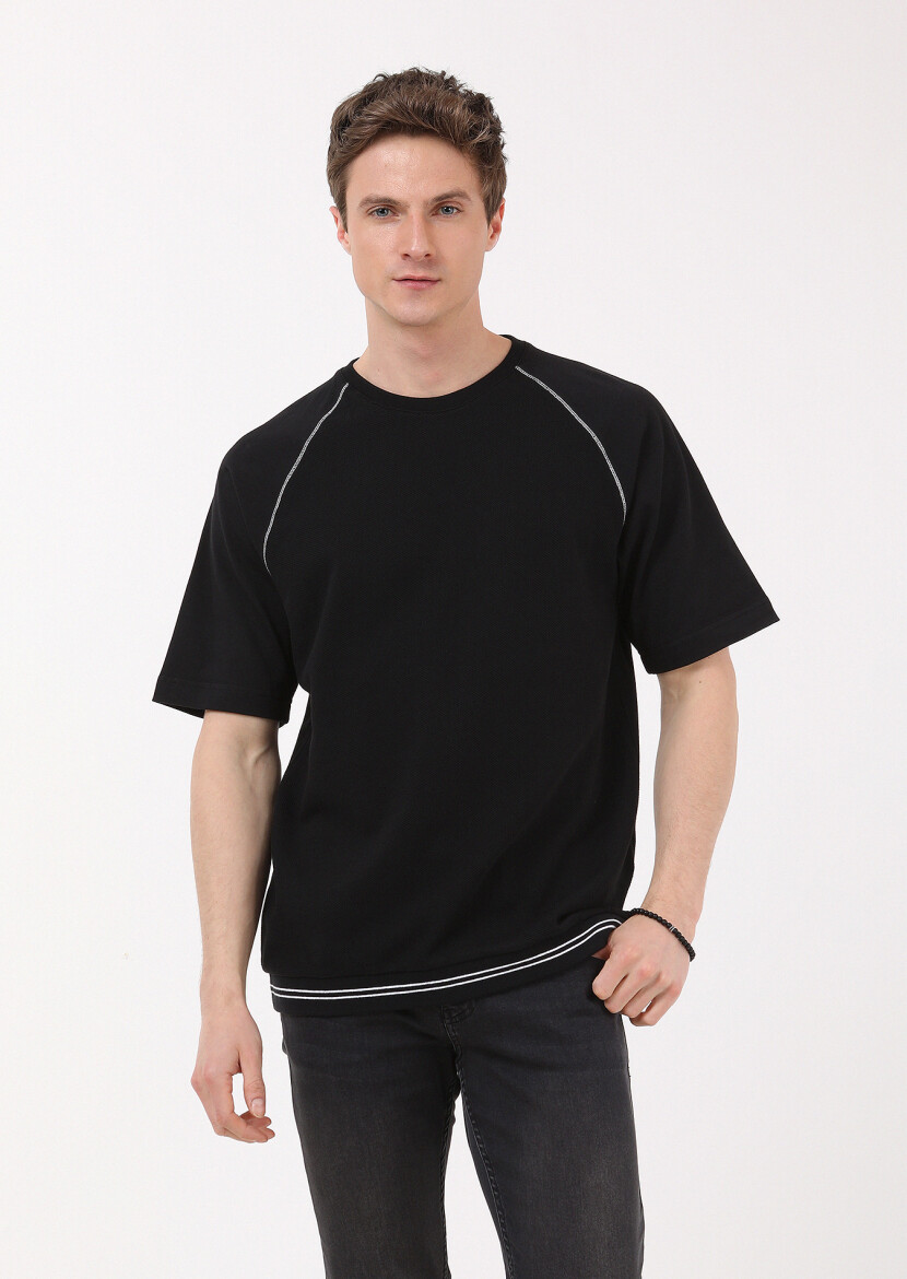 Black Jacquard Sweatshirt - 3