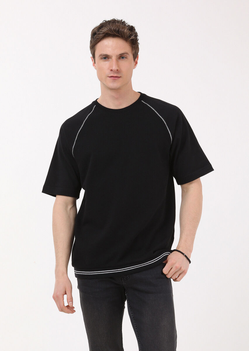 Black Jacquard Sweatshirt - 3