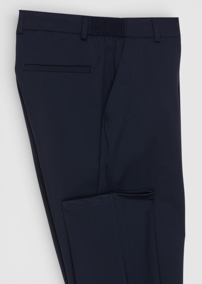 Black Knitting Jogging Fit Casual Trousers - 6