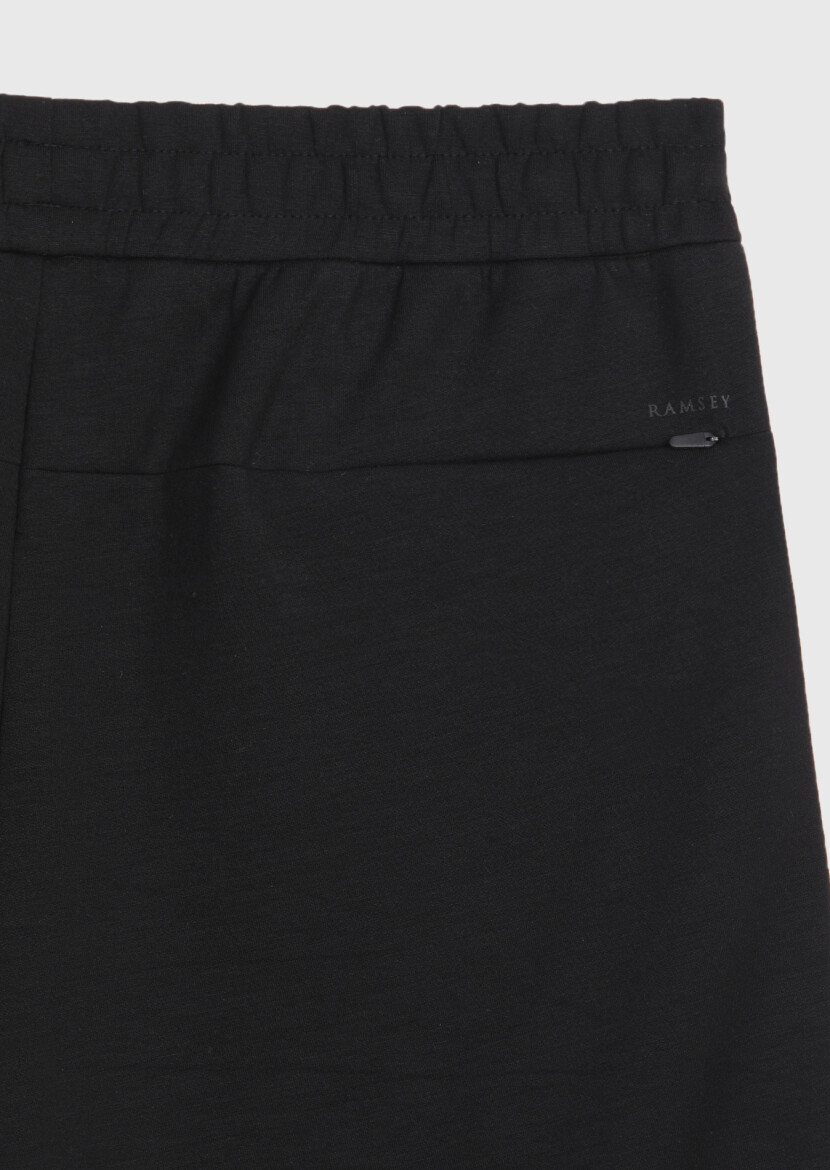 Black Knitting Regular Fit Casual Bermuda - 8