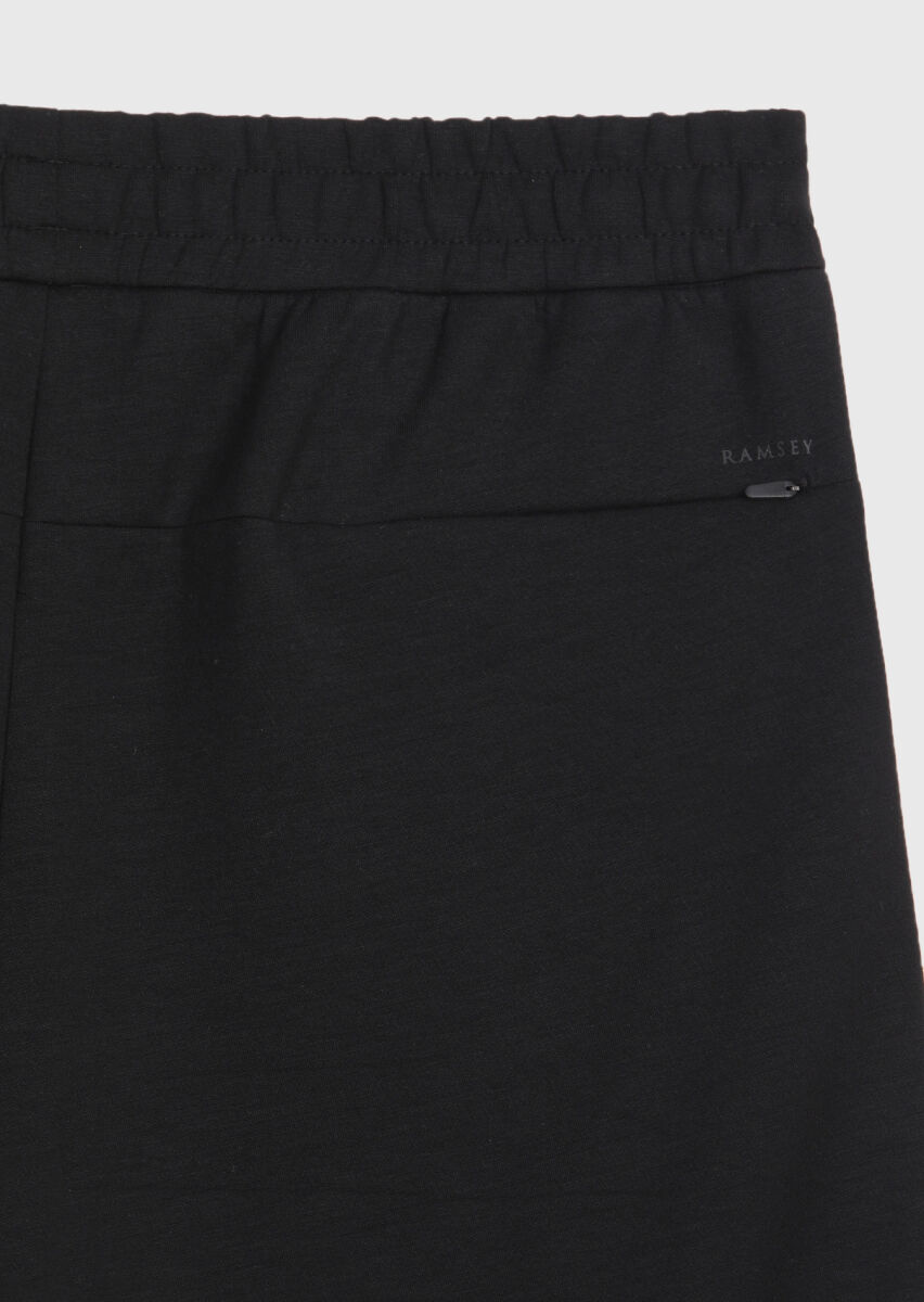 Black Knitting Regular Fit Casual Bermuda - 8
