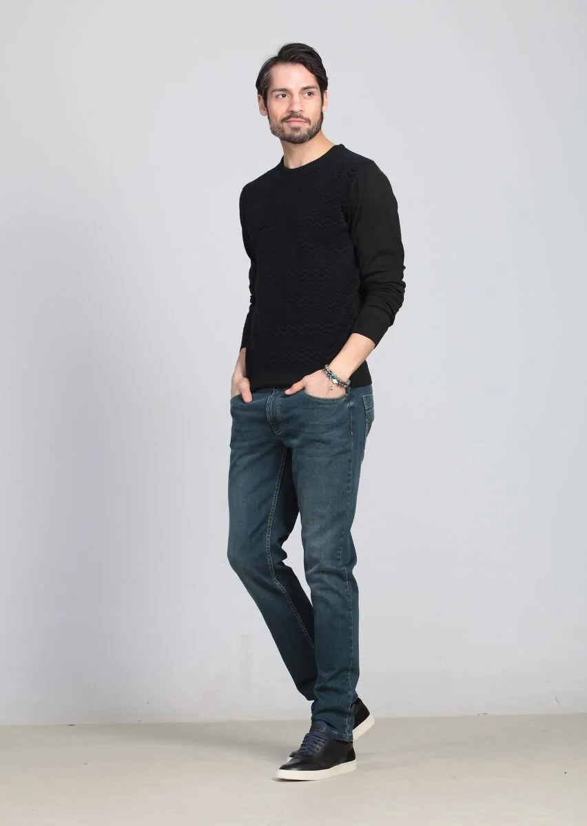 Black Knitwear Sweatshirt - 3