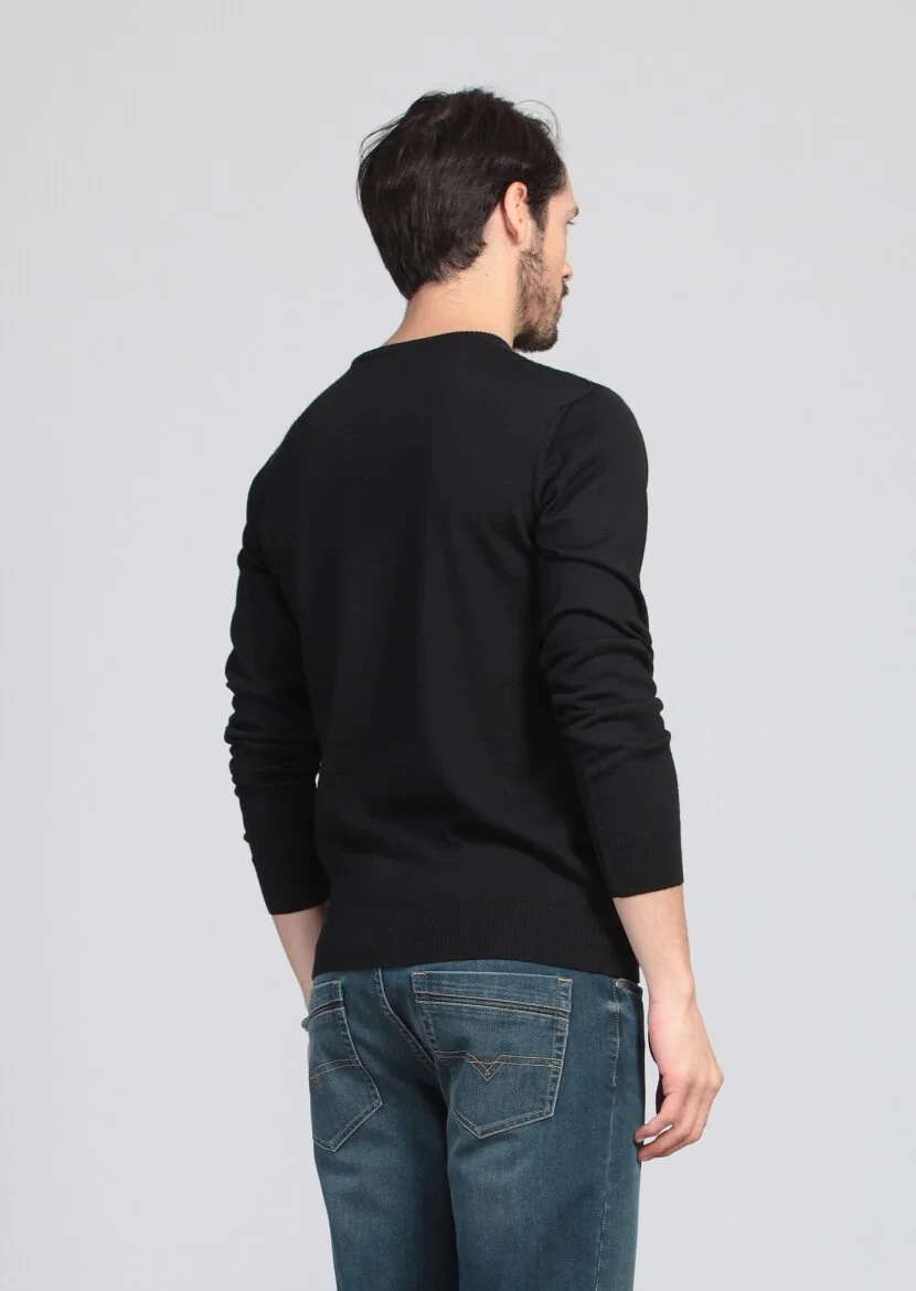 Black Knitwear Sweatshirt - 5