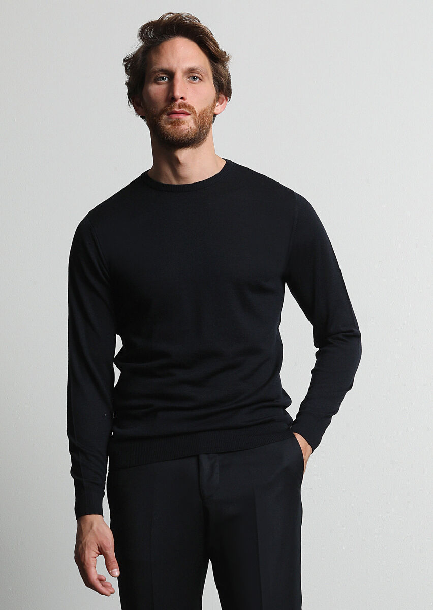 Black Knitwear Sweatshirt - 4
