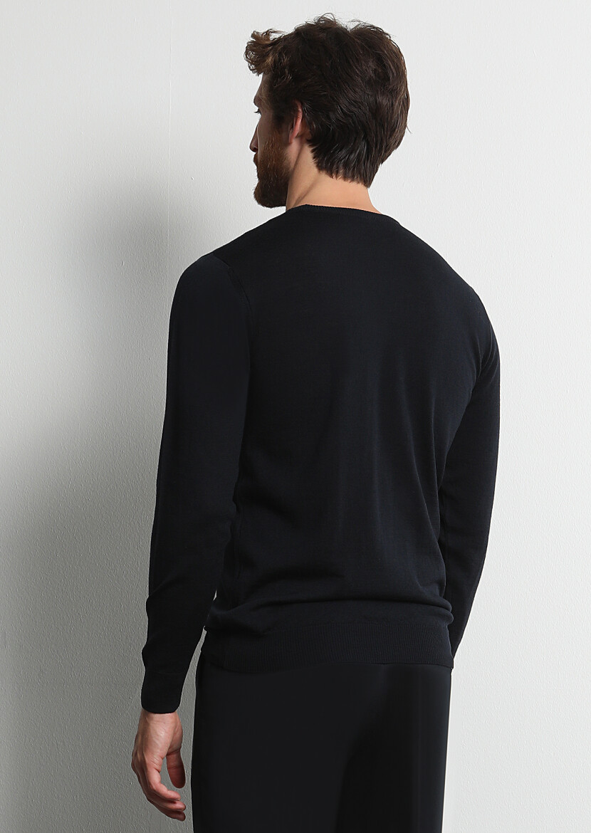 Black Knitwear Sweatshirt - 5