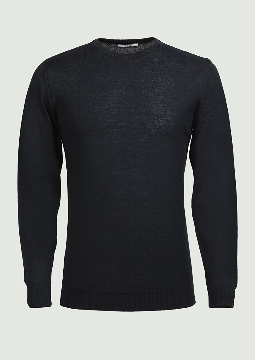 Black Knitwear Sweatshirt - 6