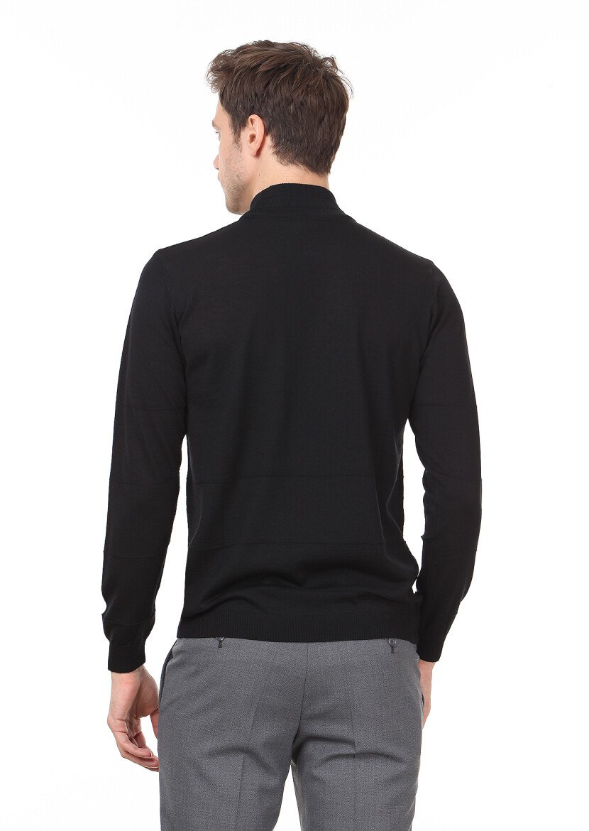 Black Knitwear Sweatshirt - 4
