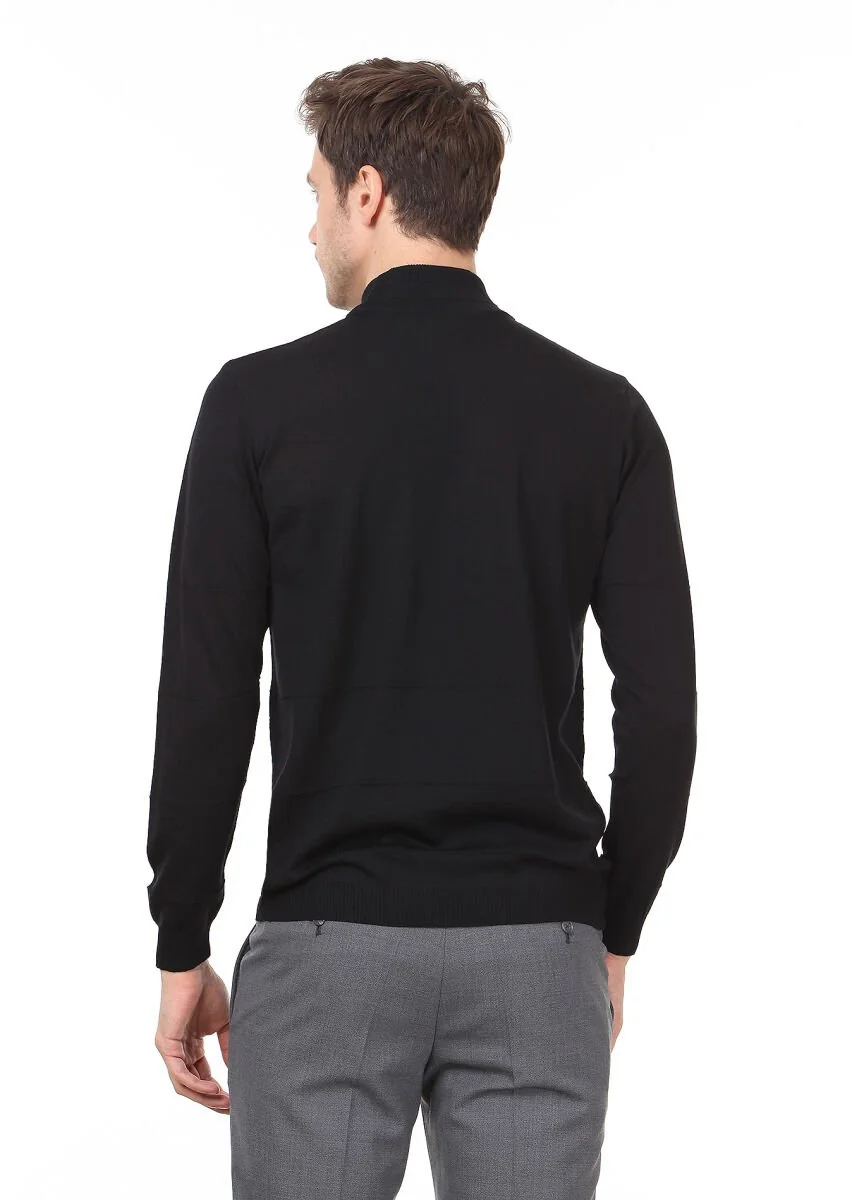 Black Knitwear Sweatshirt - 4