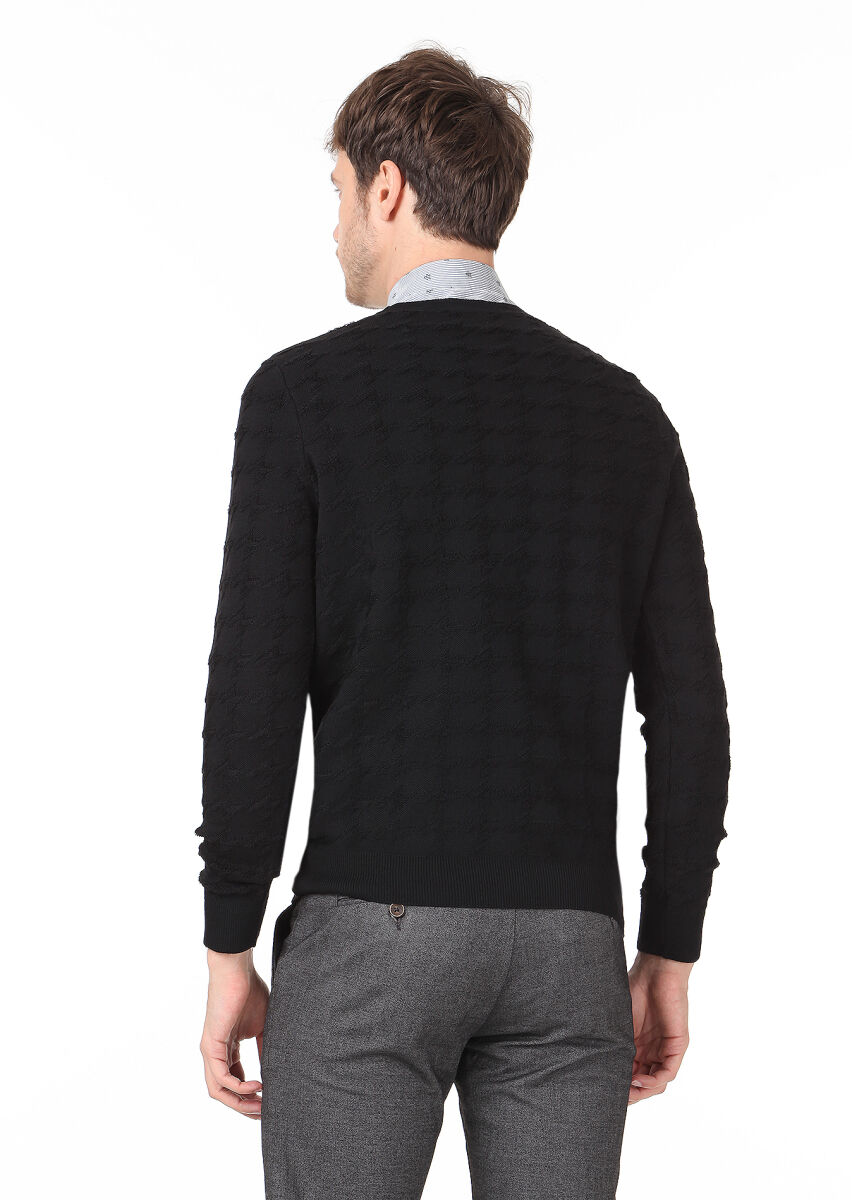Black Knitwear Sweatshirt - 4