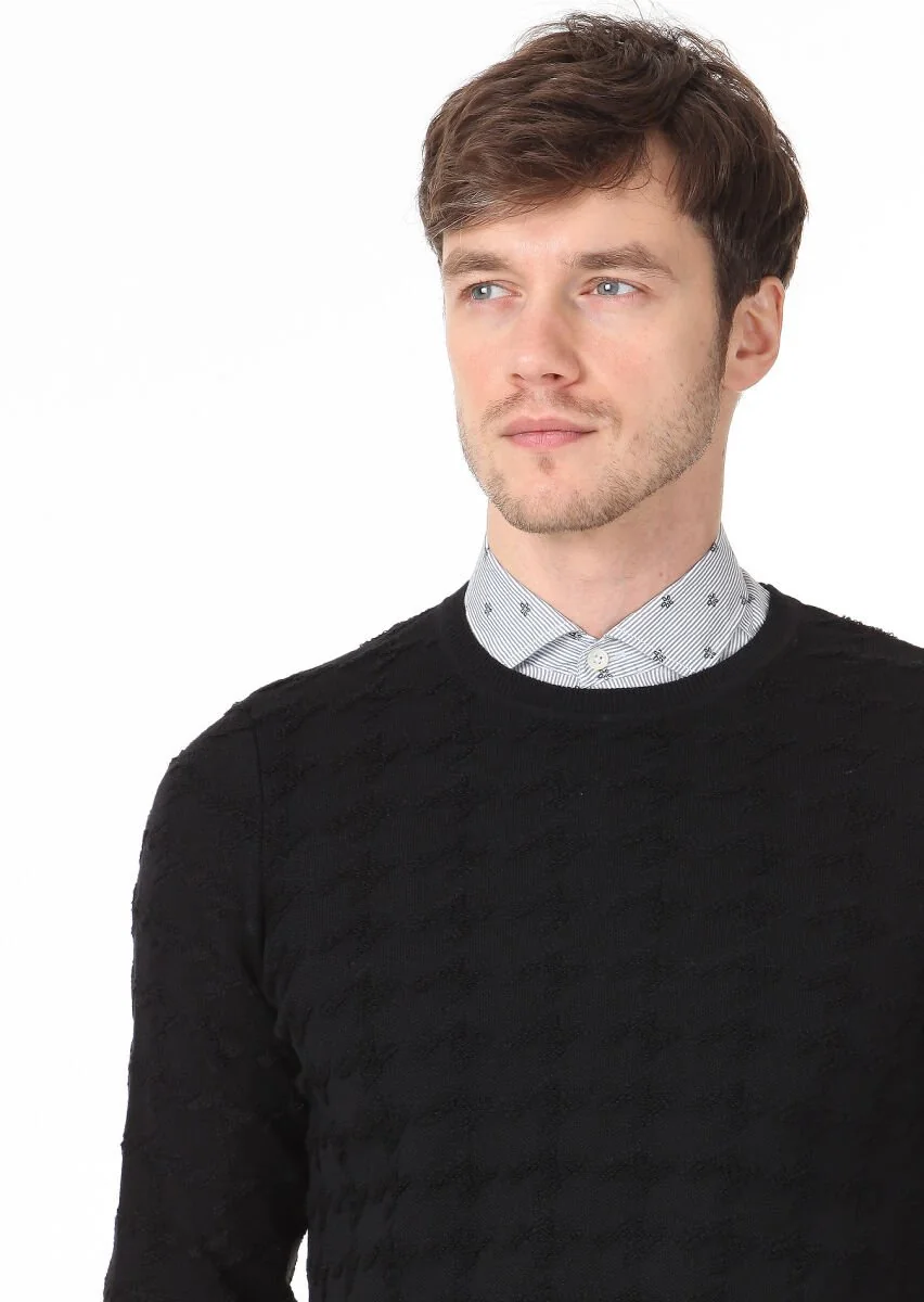 Black Knitwear Sweatshirt - 2