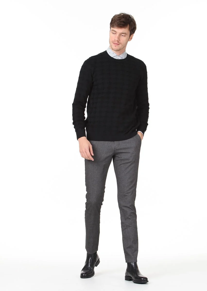 Black Knitwear Sweatshirt - 3