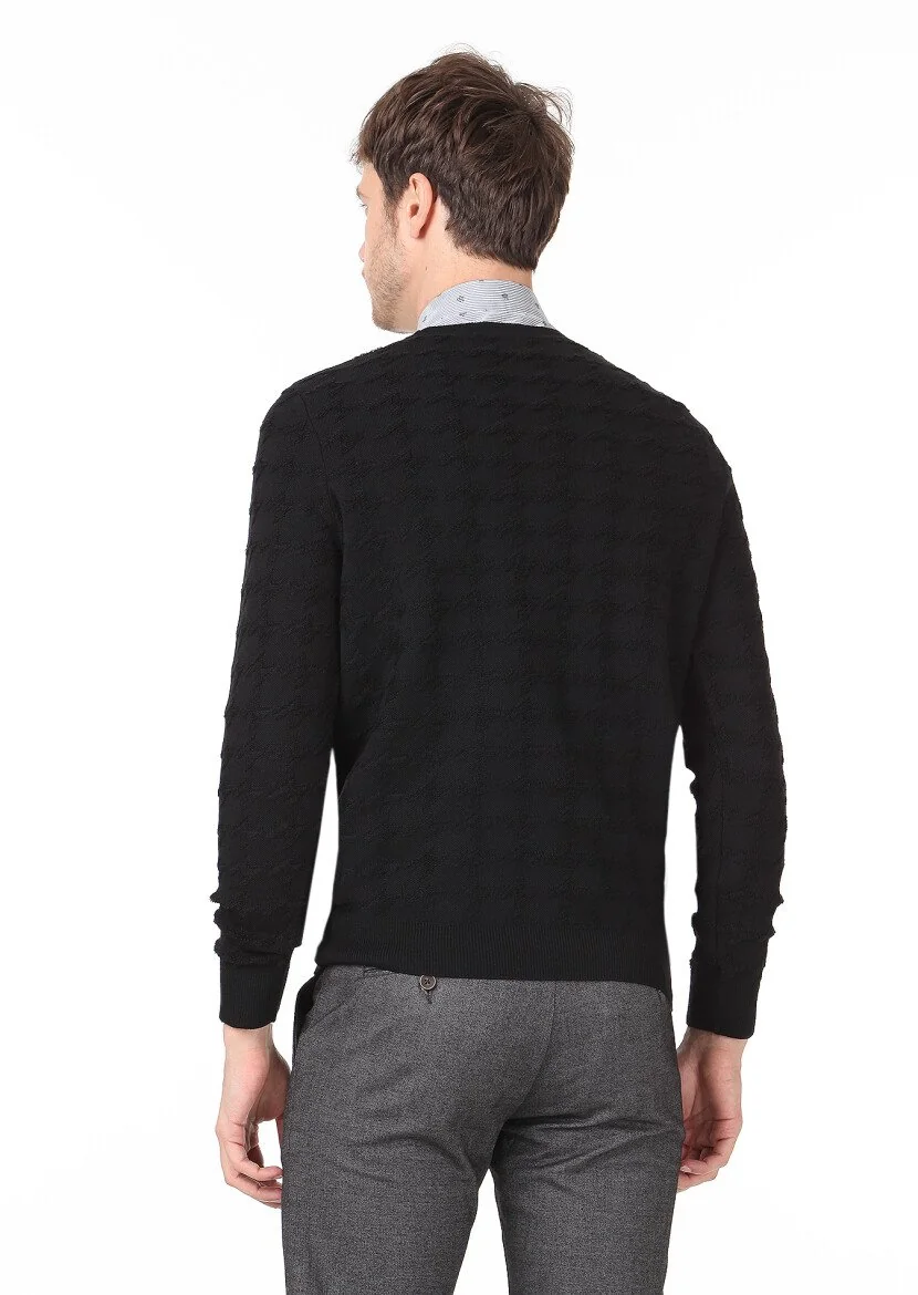 Black Knitwear Sweatshirt - 4
