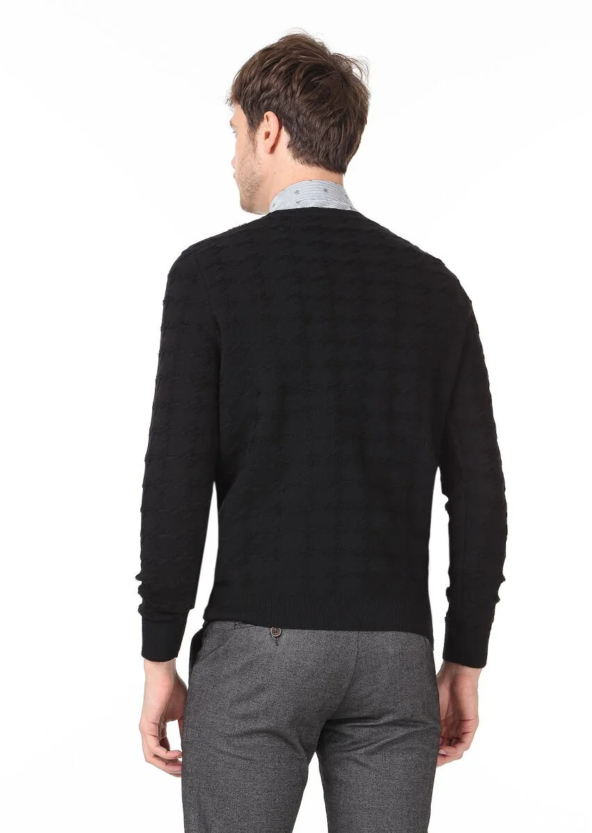 Black Knitwear Sweatshirt - 4