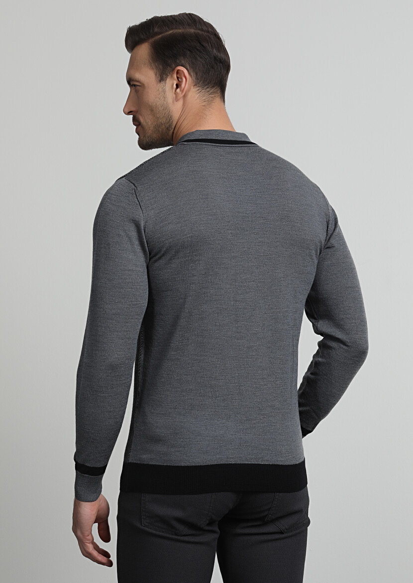 Black Knitwear Sweatshirt - 3