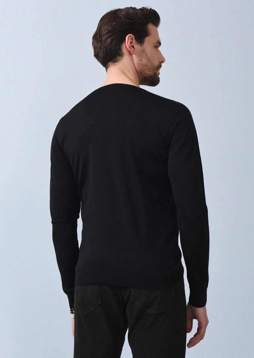 Black Knitwear Sweatshirt - 5