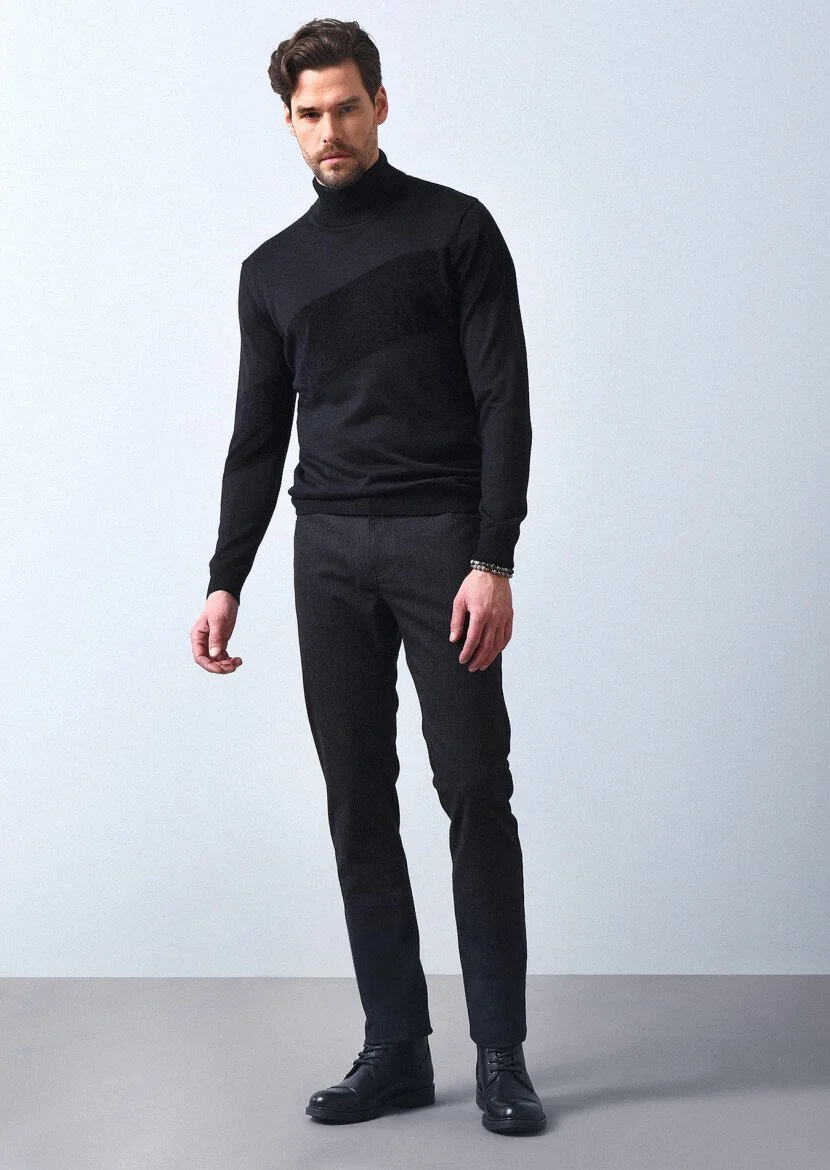 Black Knitwear Sweatshirt 