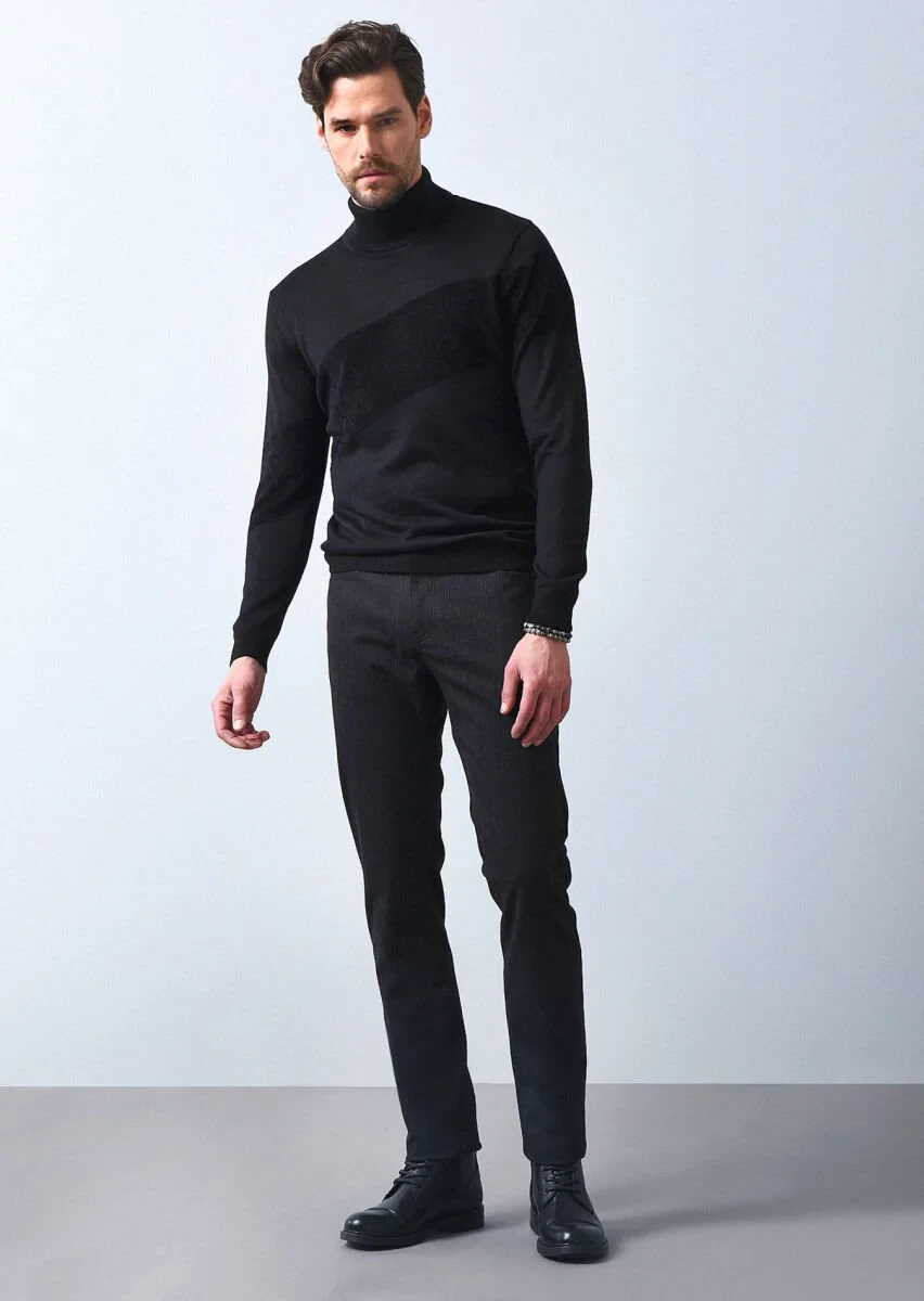Black Knitwear Sweatshirt - 2