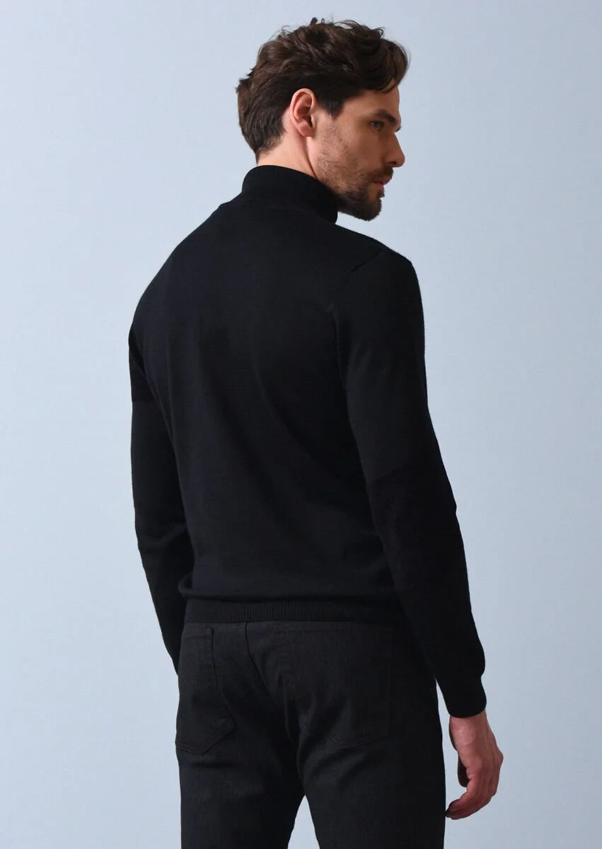 Black Knitwear Sweatshirt - 5