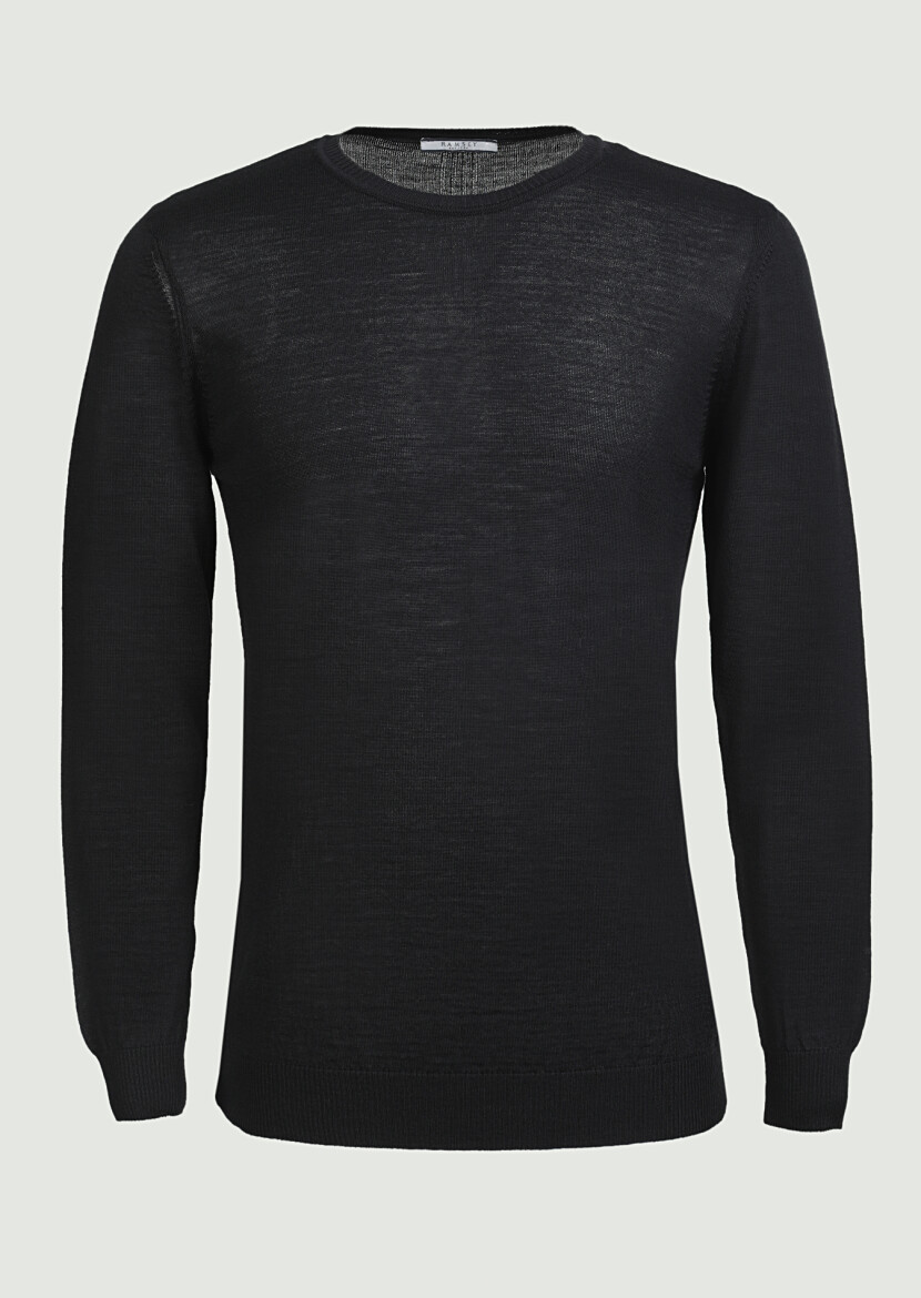Black Knitwear Sweatshirt - 3