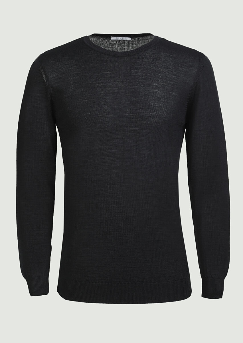 Black Knitwear Sweatshirt - 3
