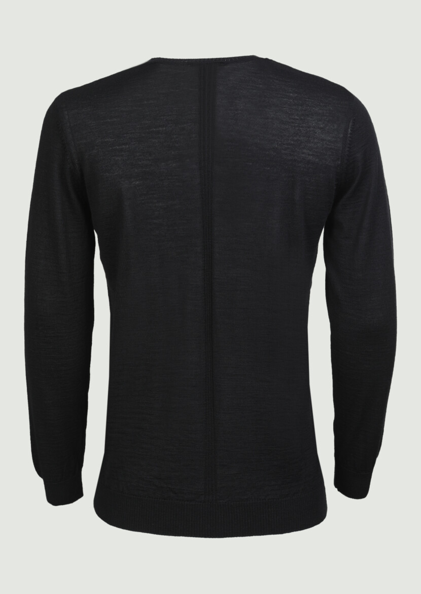 Black Knitwear Sweatshirt - 4