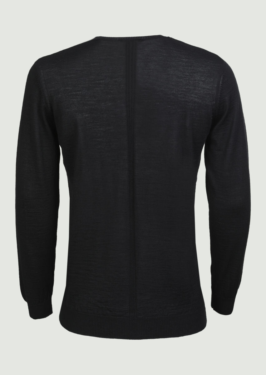 Black Knitwear Sweatshirt - 4