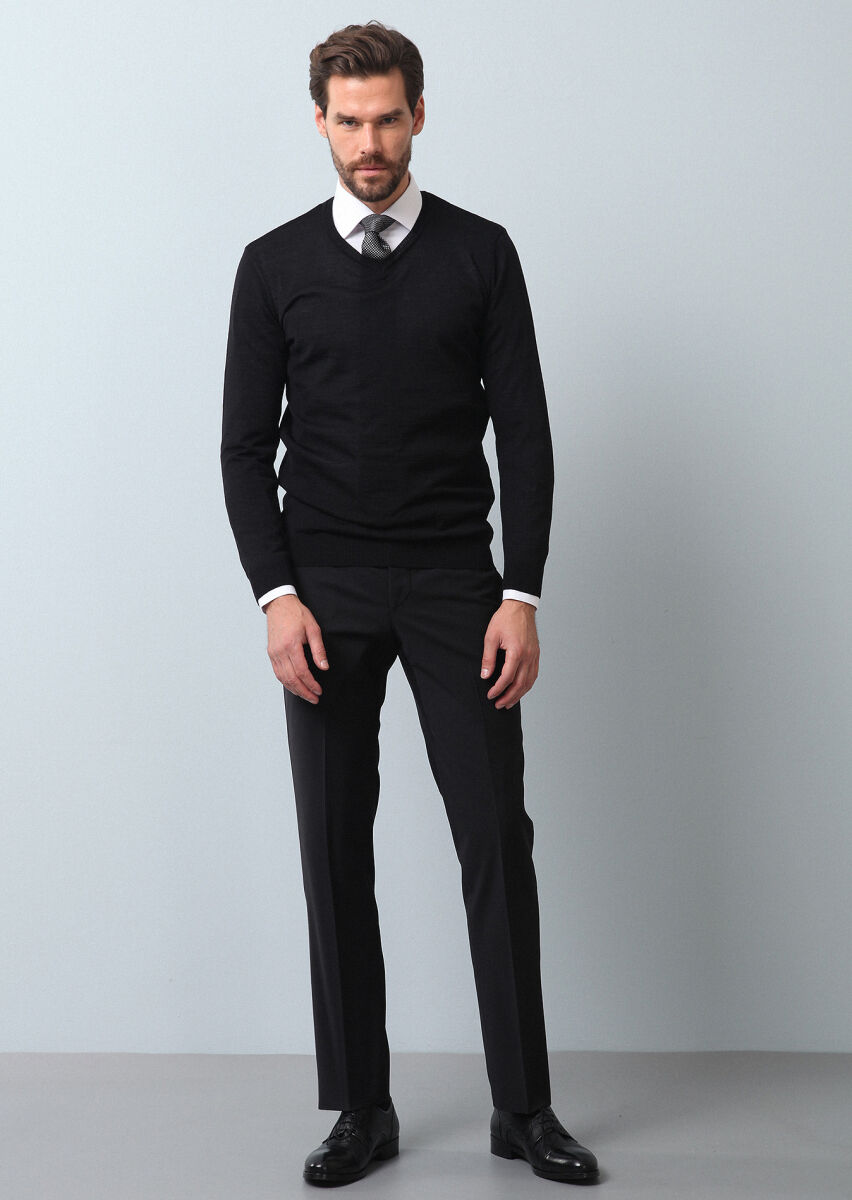 Black Knitwear Sweatshirt - 3