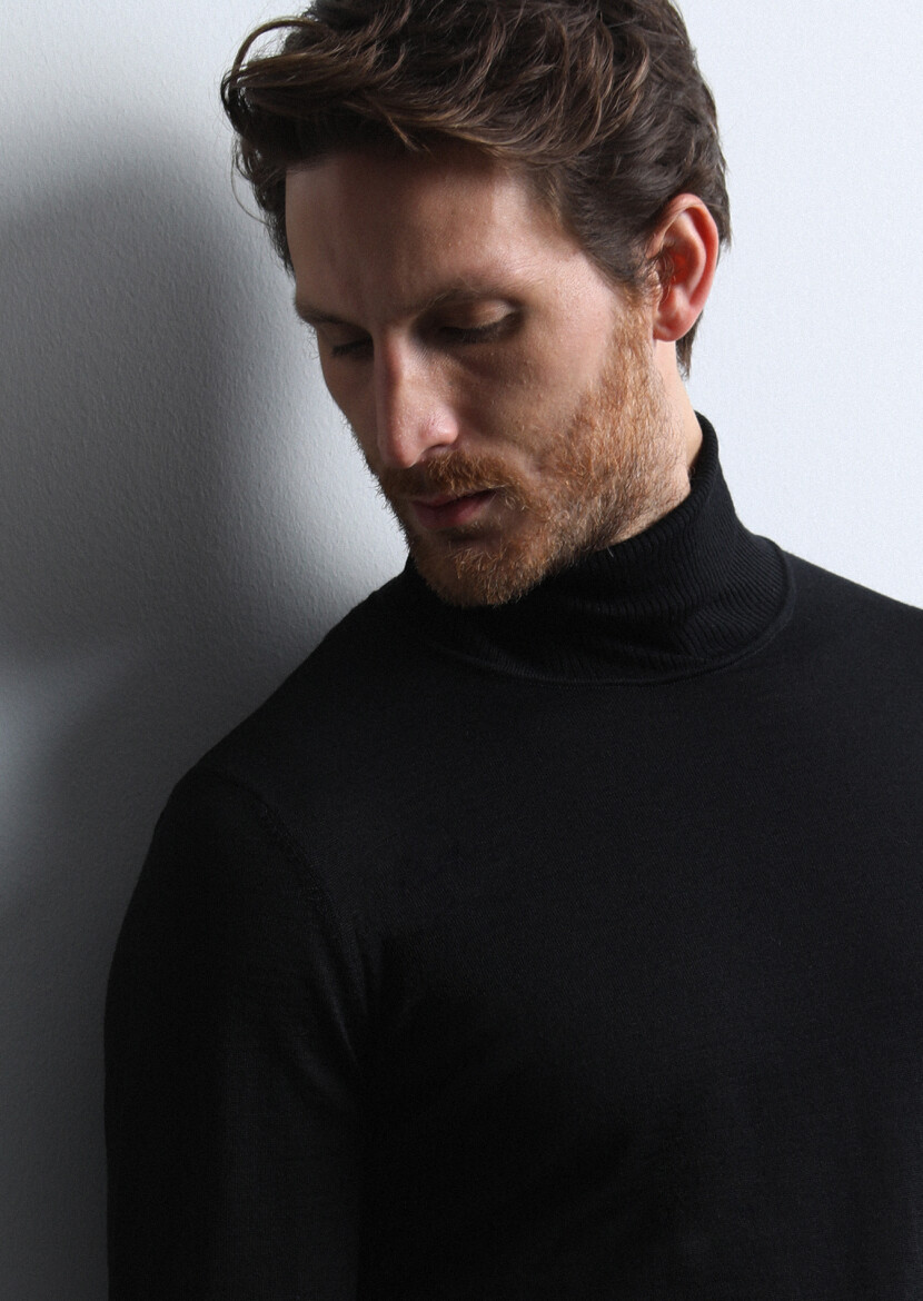 Black Knitwear Sweatshirt 