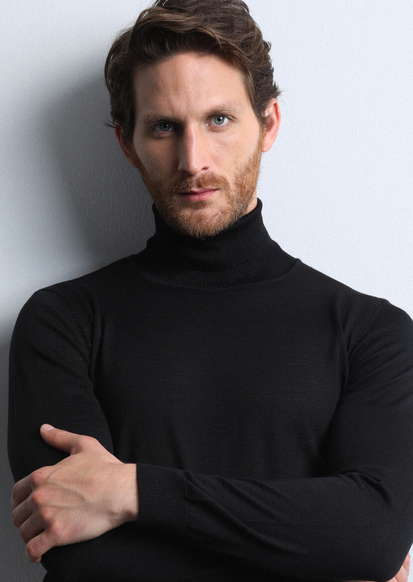 Black Knitwear Sweatshirt - 3