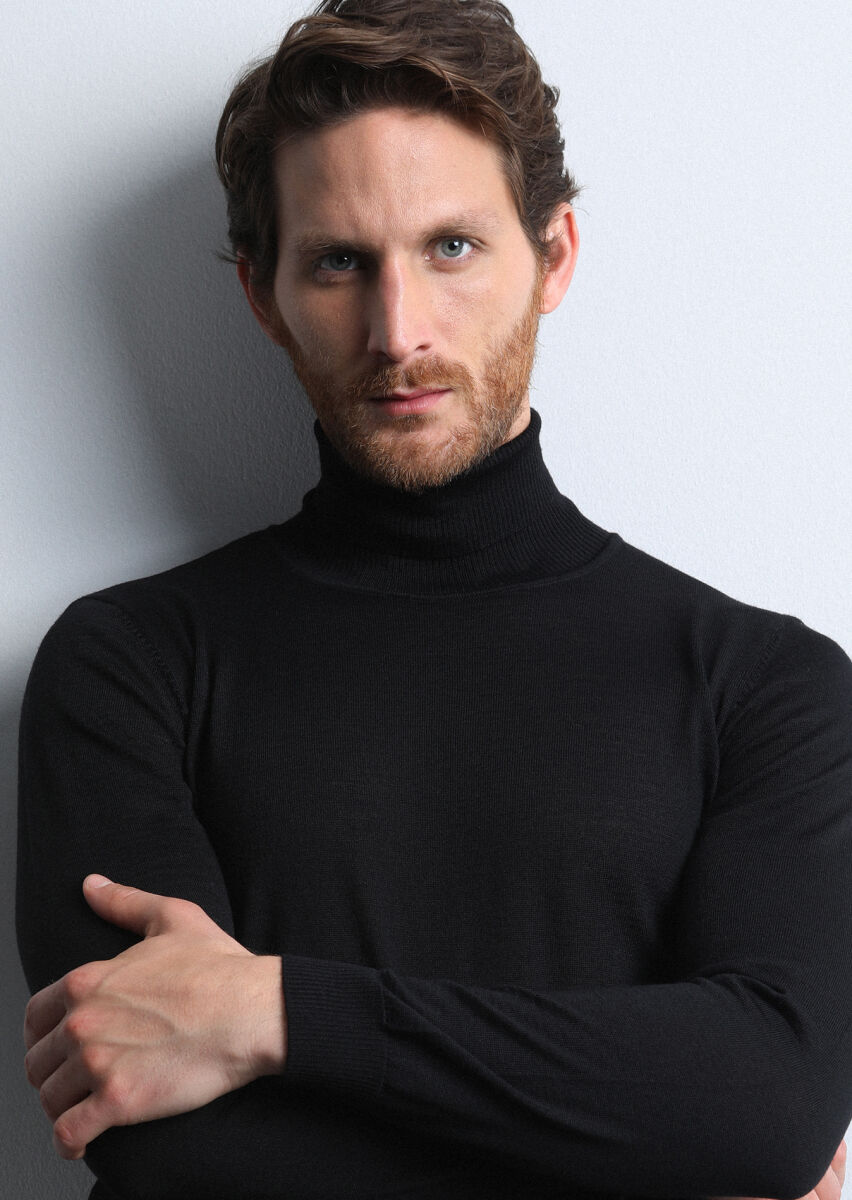 Black Knitwear Sweatshirt - 3