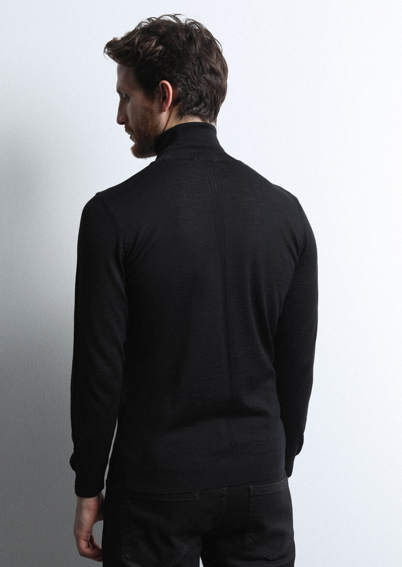 Black Knitwear Sweatshirt - 5