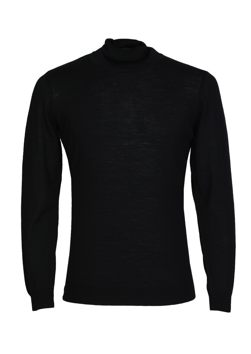 Black Knitwear Sweatshirt - 6