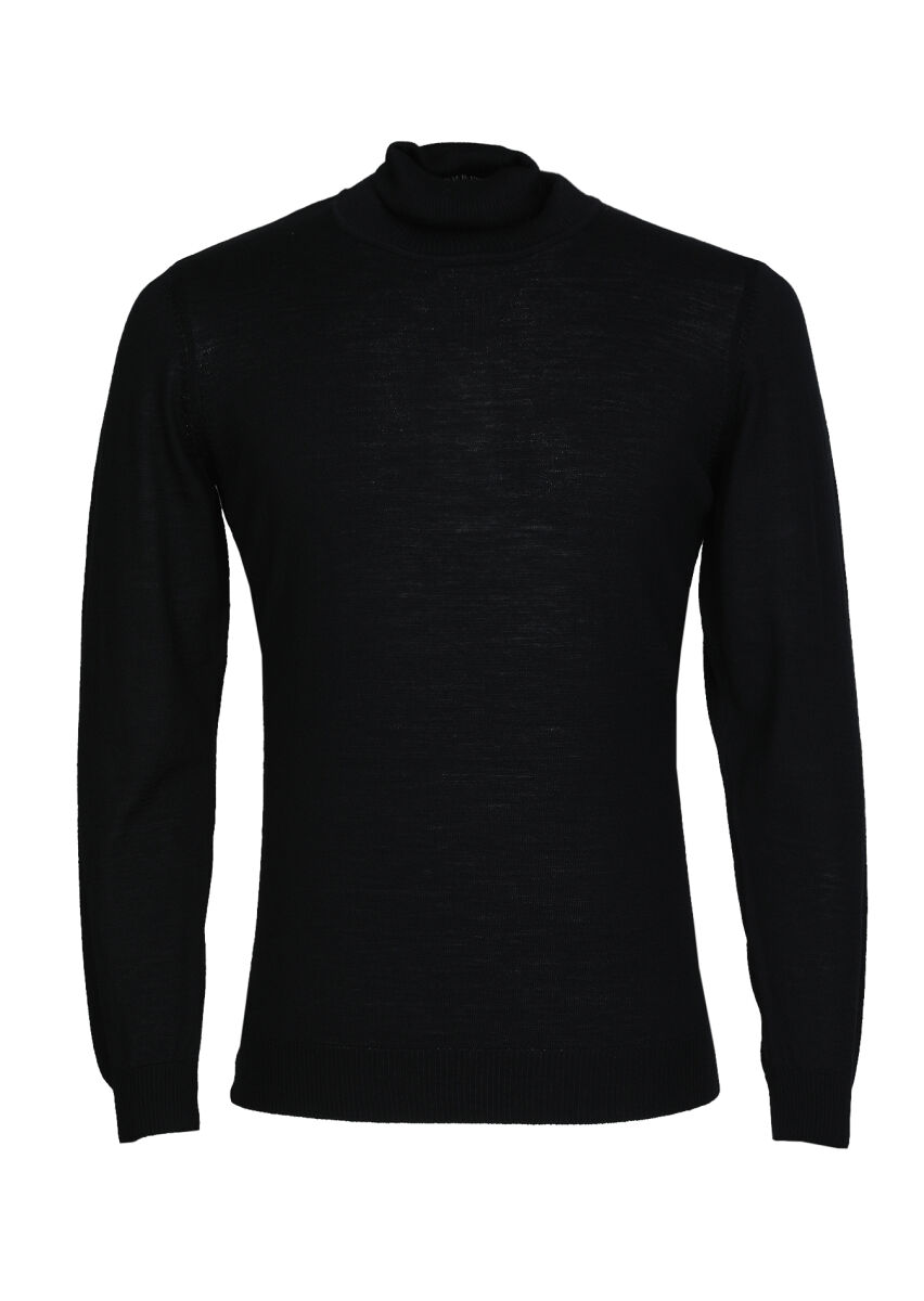 Black Knitwear Sweatshirt - 6