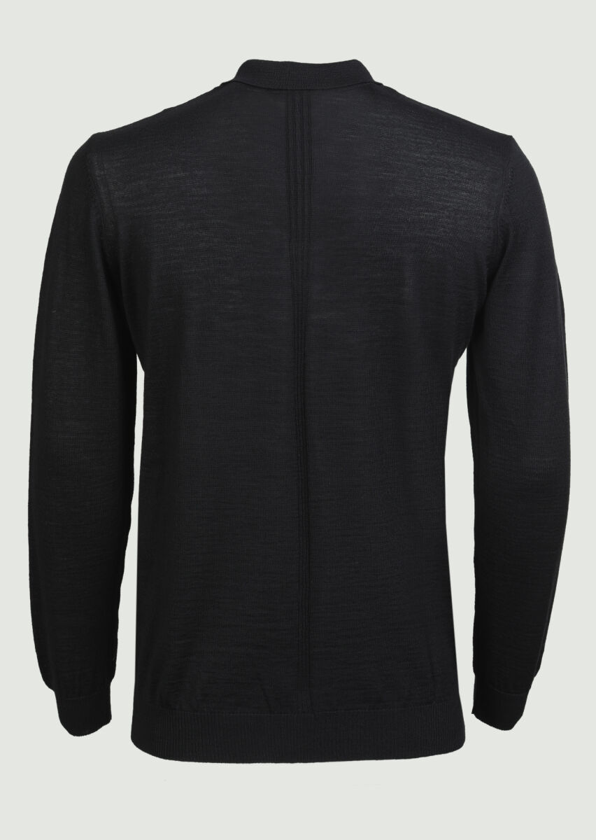Black Knitwear Sweatshirt - 2
