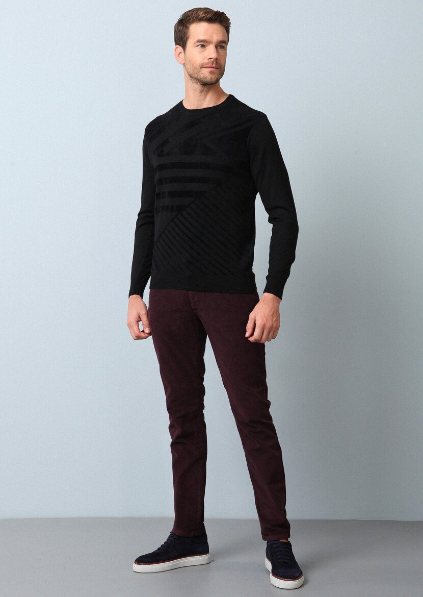 Black Knitwear Sweatshirt - 3