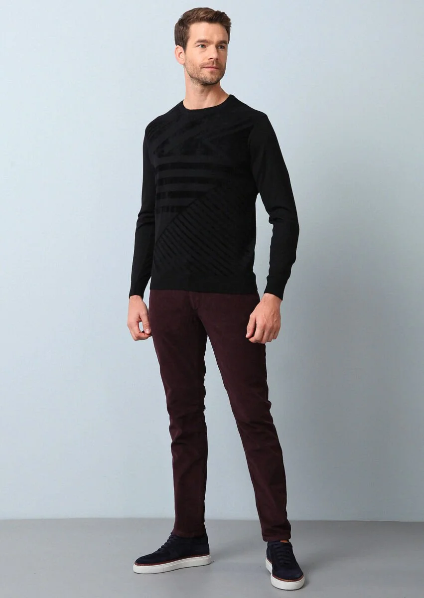 Black Knitwear Sweatshirt - 3