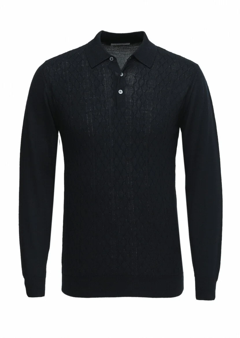 Black Knitwear Sweatshirt - 5