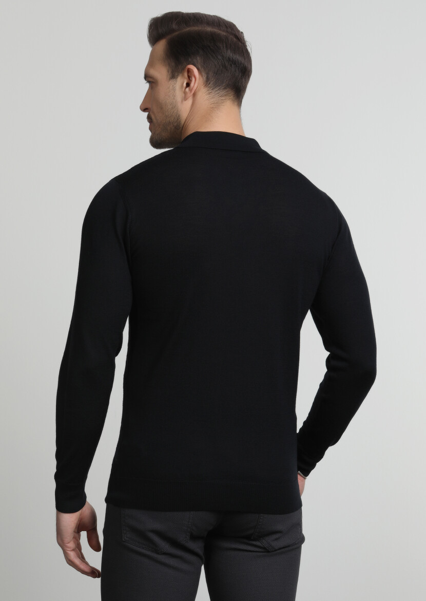 Black Knitwear Sweatshirt - 4